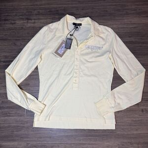 DSquared2 Made In Italy Shirt Long Sleeve Yellow Size XL Womens Designer NWT